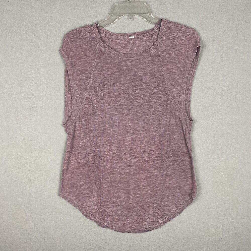 Lululemon Athletic Athletica Yoga Red Mesh Tank Top Sleeveless Running Workout